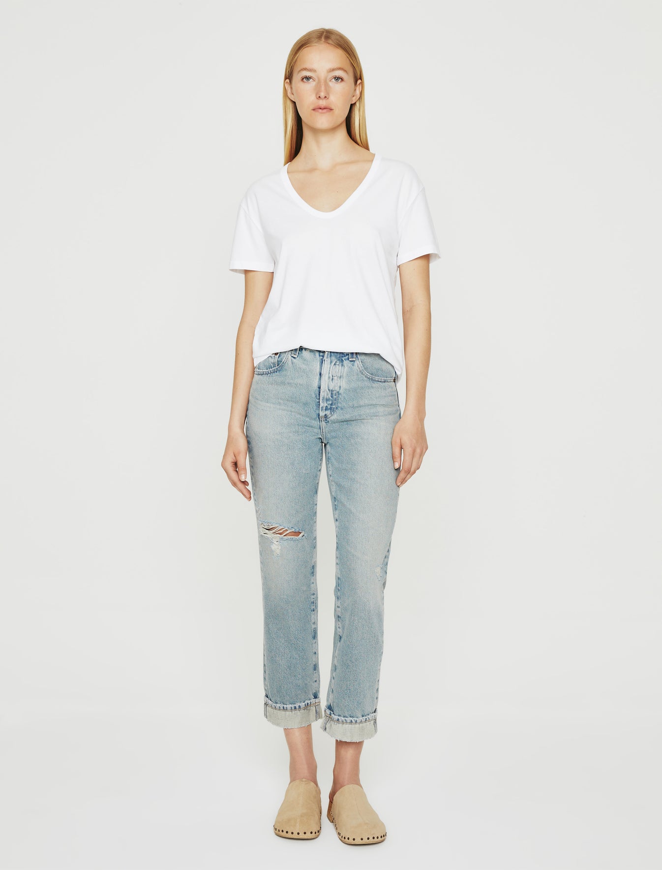 Alexxis Crop|AG-ed Straight Leg Denim